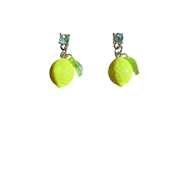 Cute Lemon Charm Necklace and Earrings Set 16 in + 3 in extension NEW - Picture 5 of 5